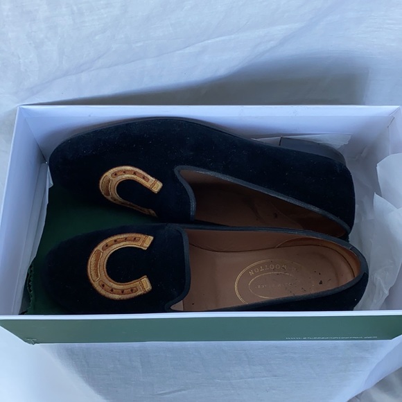 Horseshoe Embroidered Velvet Slipper 9.5US - Picture 3 of 13